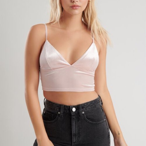 ❌SOLD-DEPOP❌Garage Velvet Bustier Cami Crop Top - Picture 2 of 3